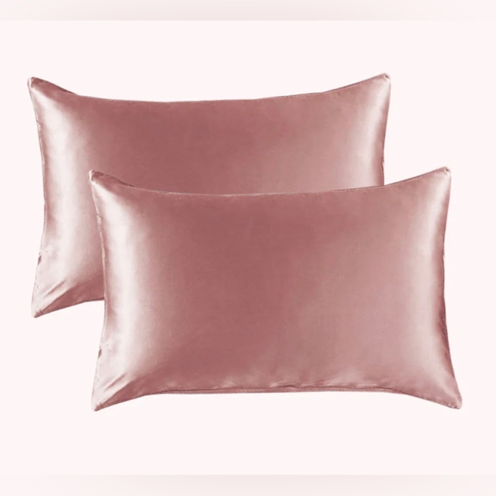 NEW - RISE Essential Satin Pillowcase - Soft Rose (2 Pack)